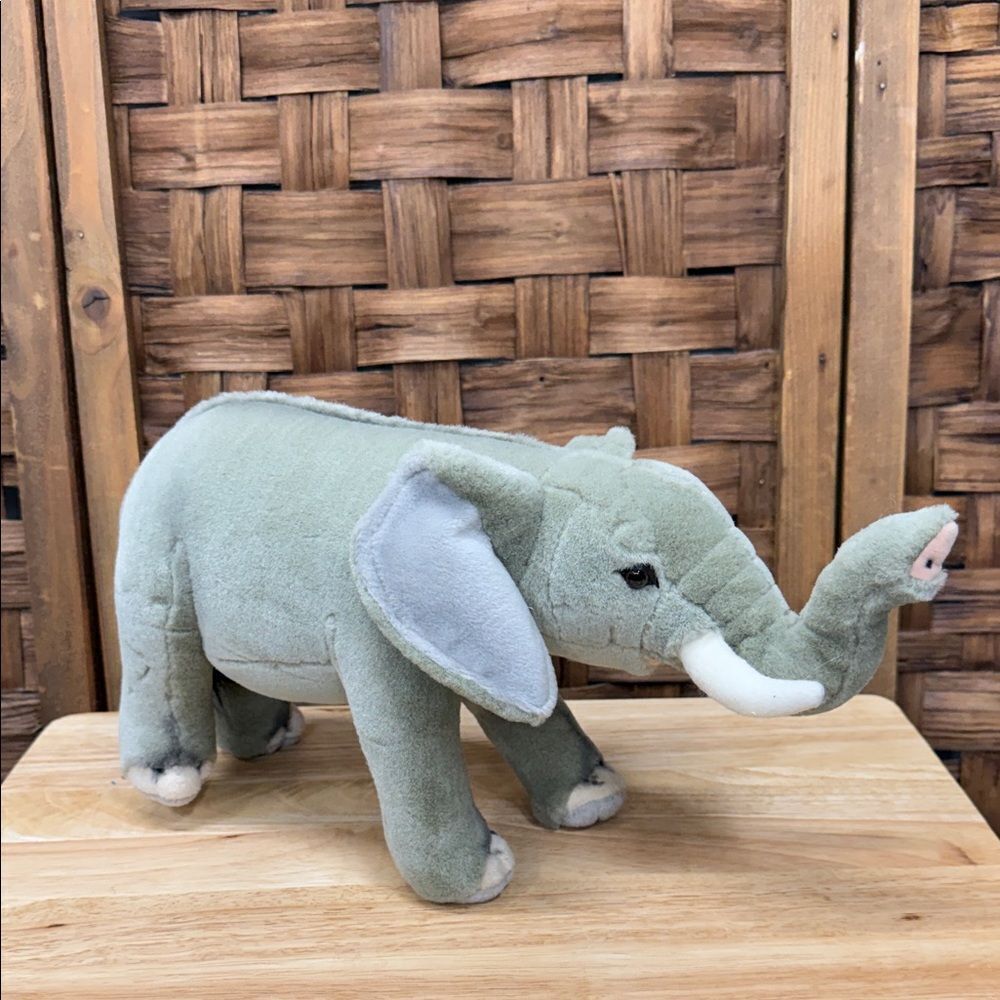 Vintage Zellers Soft Gray Elephant Stuffed Animal